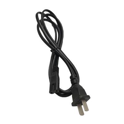 ISO9001 Europese 2 Pin Ac Power Cord Cable 1.2m voor Laptop